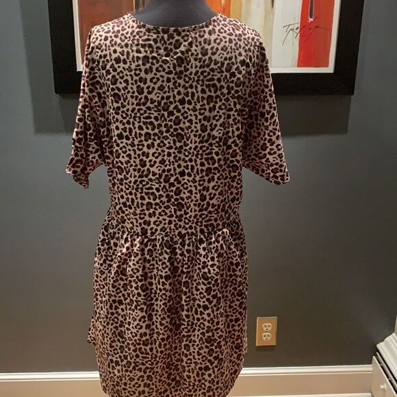 Leopard print button front midi, small - Picture 5 of 6